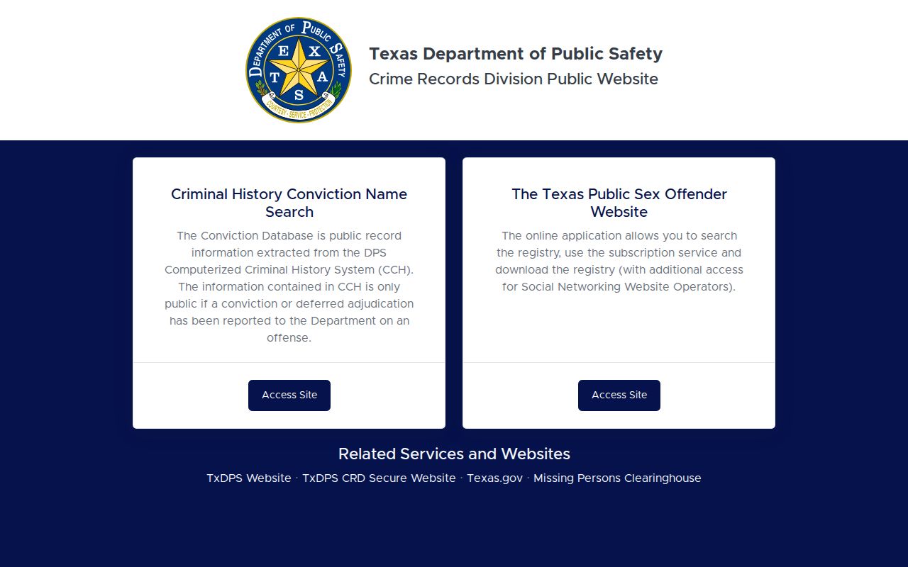 Mitchell County criminal history DPS public gateway